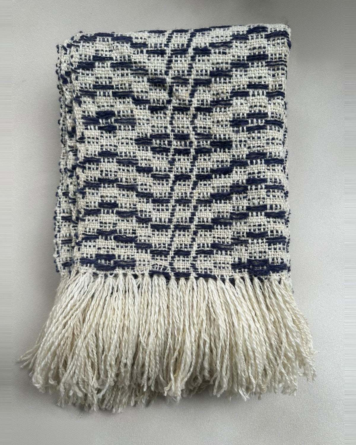 Ruana Ojo de agua · Azul y Crudo
