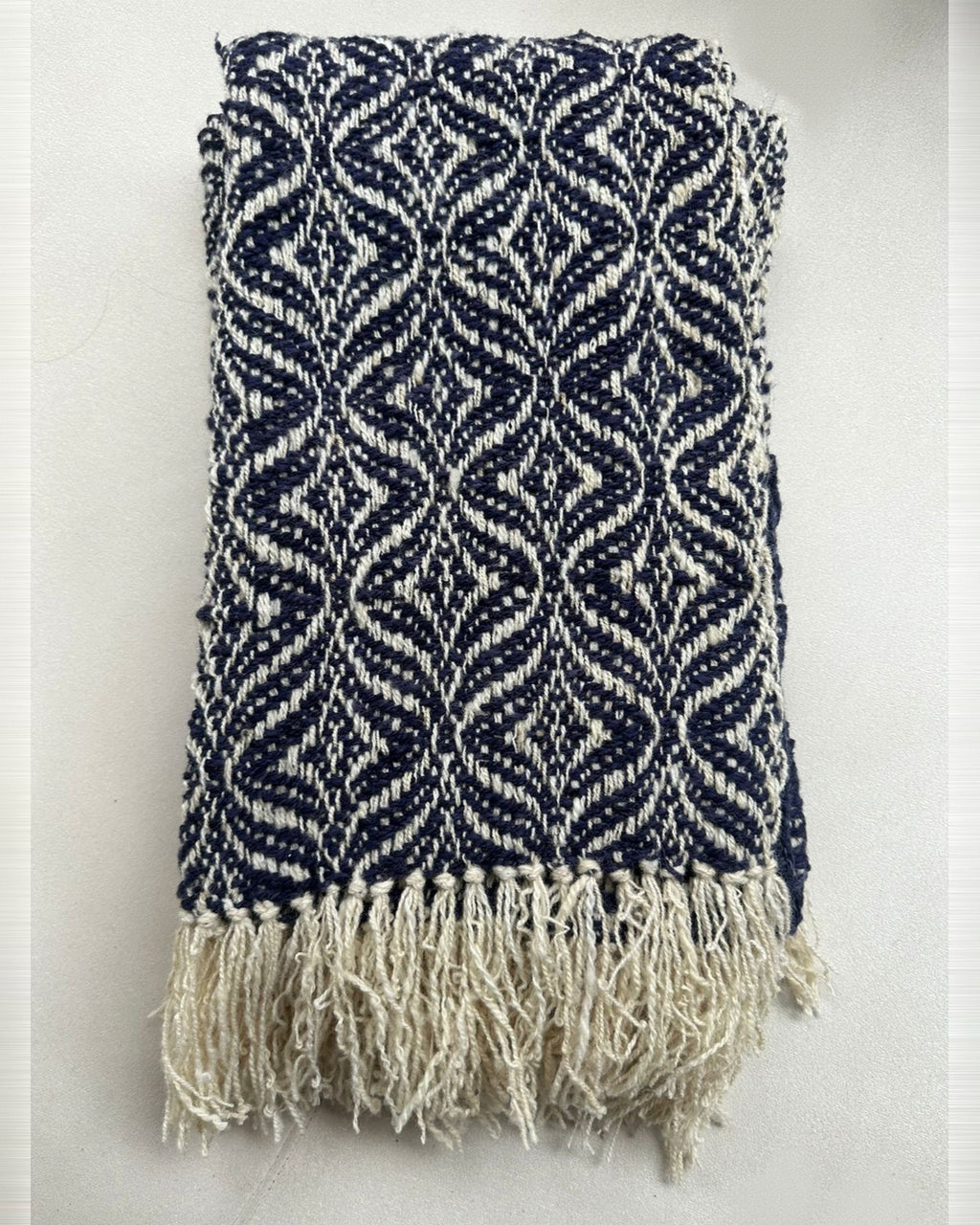 Ruana Cauce · Azul y Crudo