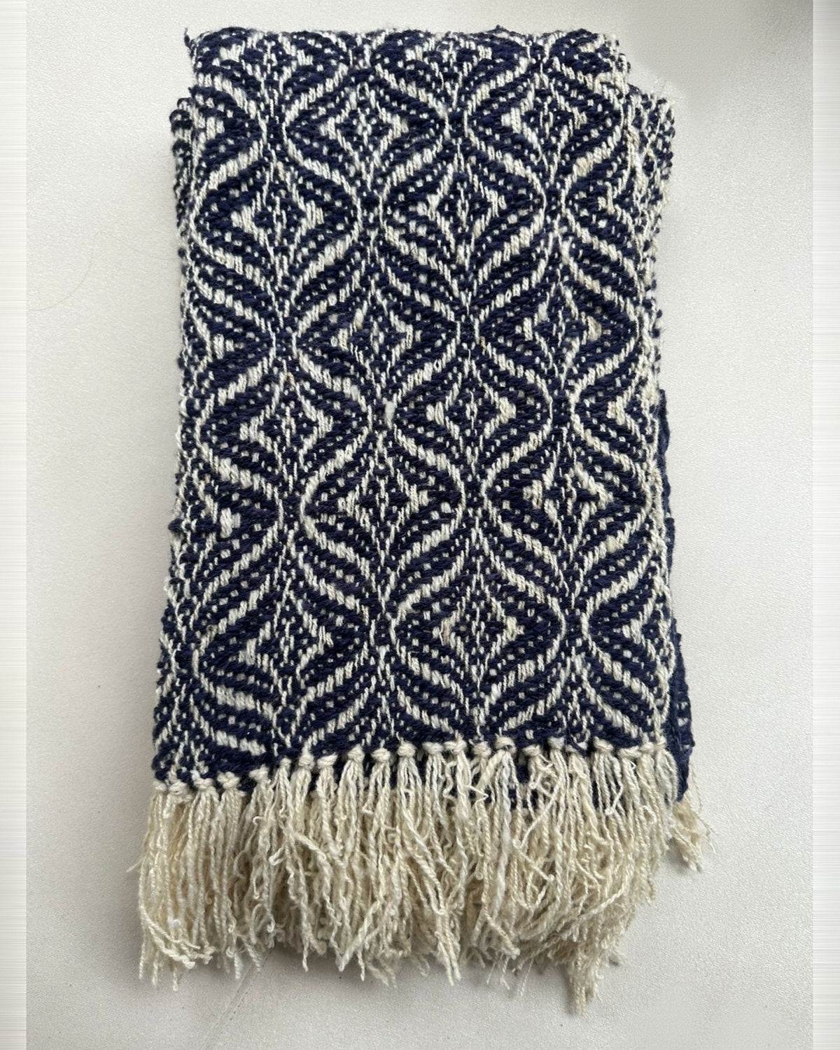 Ruana Cauce · Azul y Crudo